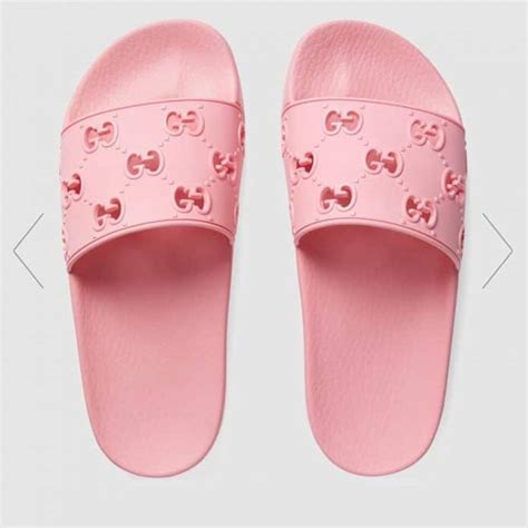 pink glitter gucci slides|Gucci flip flops for women.